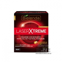Bielenda LASER XTREME   Увлажняющий ночной крем с эффектом лифтинга 50ml